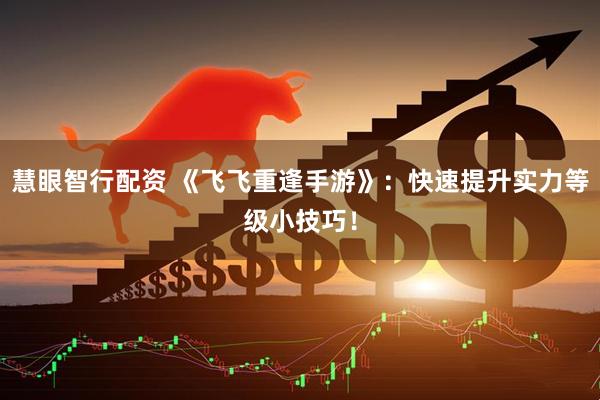 慧眼智行配资 《飞飞重逢手游》：快速提升实力等级小技巧！